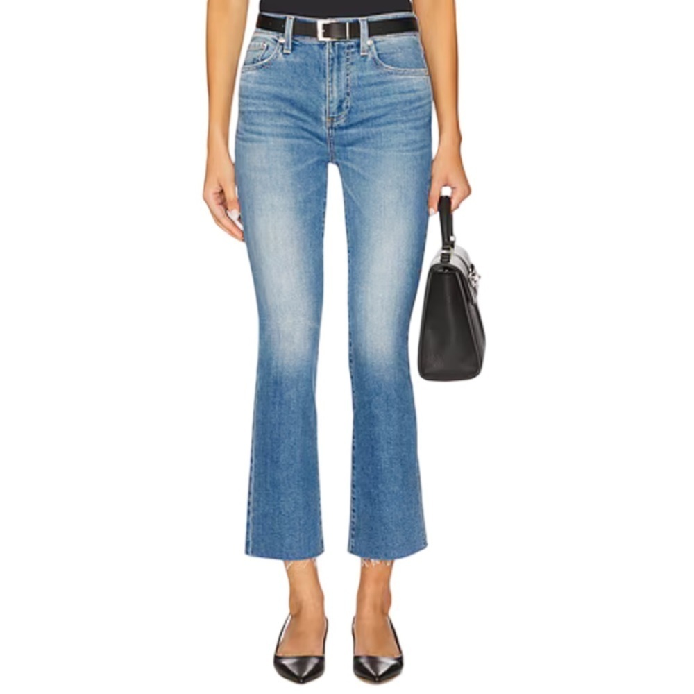 MOTHER The Hustler Ankle Fray Denim Jeans in Sweeter the Juice Blue Wash Size 27
